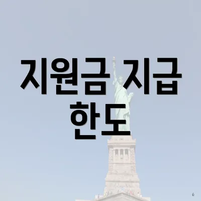 지원금 지급 한도