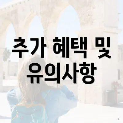 추가 혜택 및 유의사항
