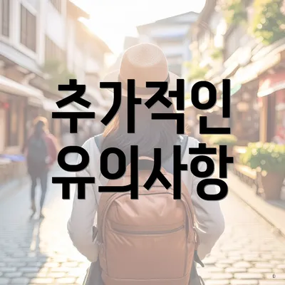 추가적인 유의사항