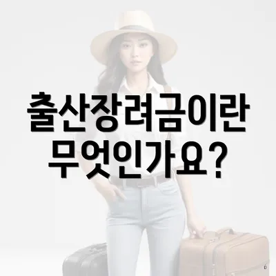출산장려금이란 무엇인가요?
