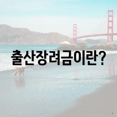 출산장려금이란?