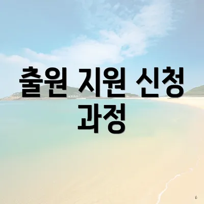 출원 지원 신청 과정