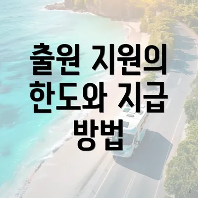 출원 지원의 한도와 지급 방법
