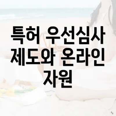 특허 우선심사 제도와 온라인 자원