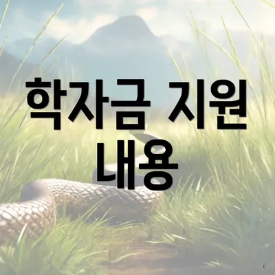 학자금 지원 내용