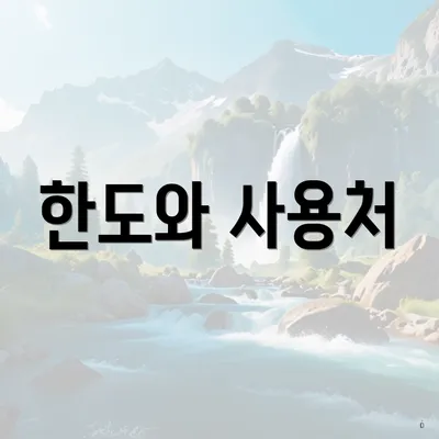 한도와 사용처