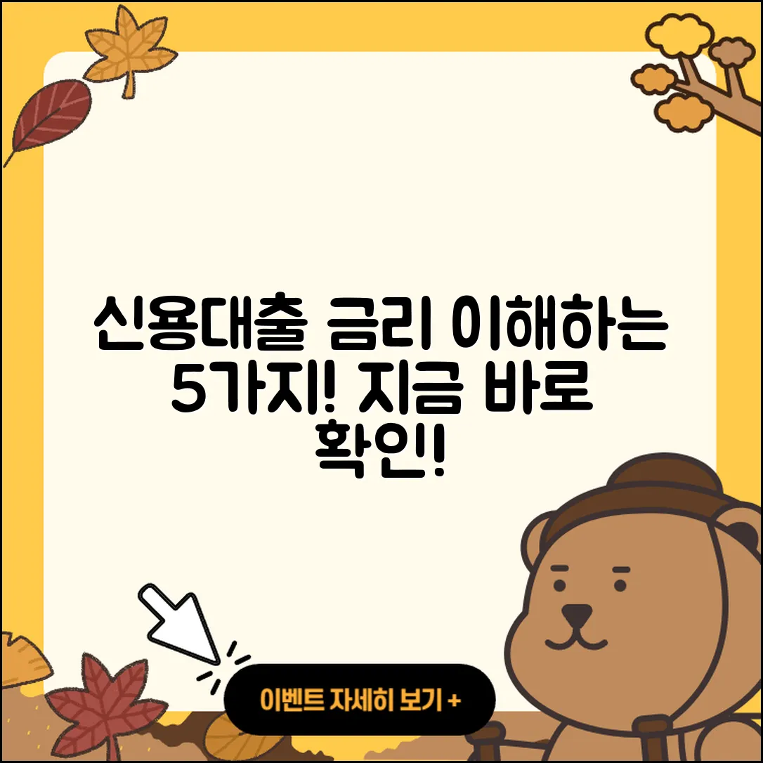 신용대출 금리 쉽게 이해하는 5가지