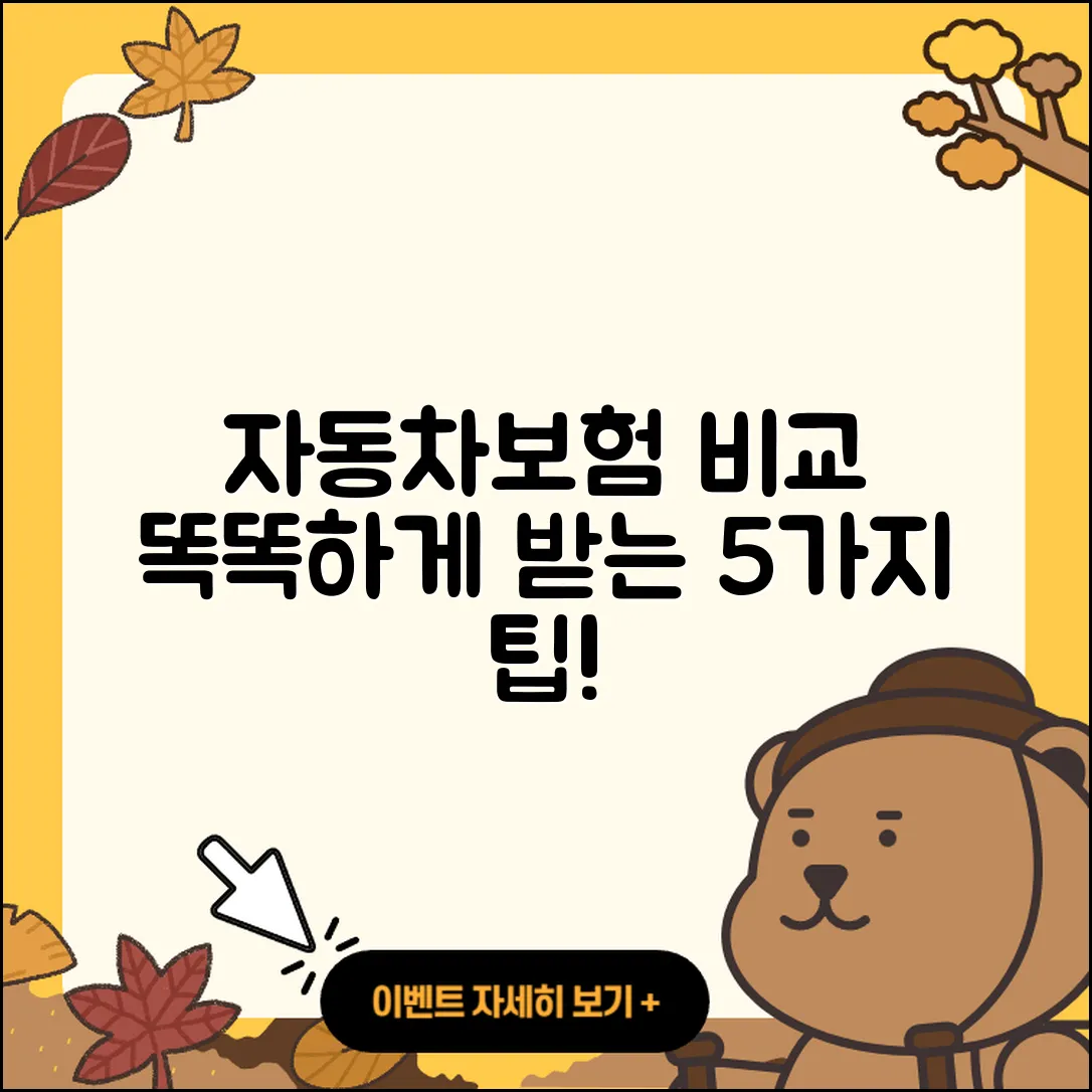 자동차보험 비교견적 똑똑하게 받는 5가지 방법