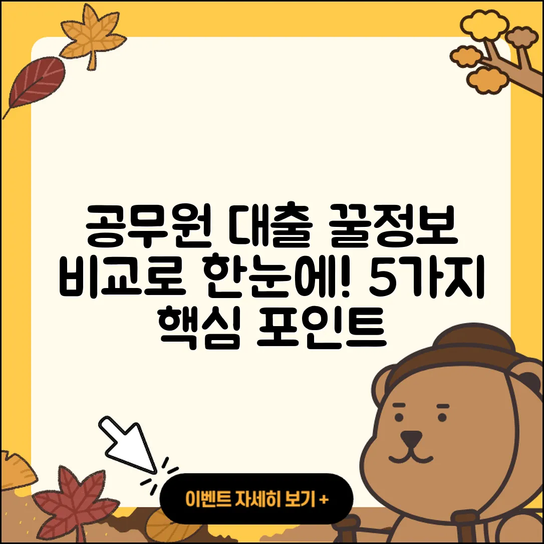 공무원대출 비교로 알아보는 5가지 꿀정보