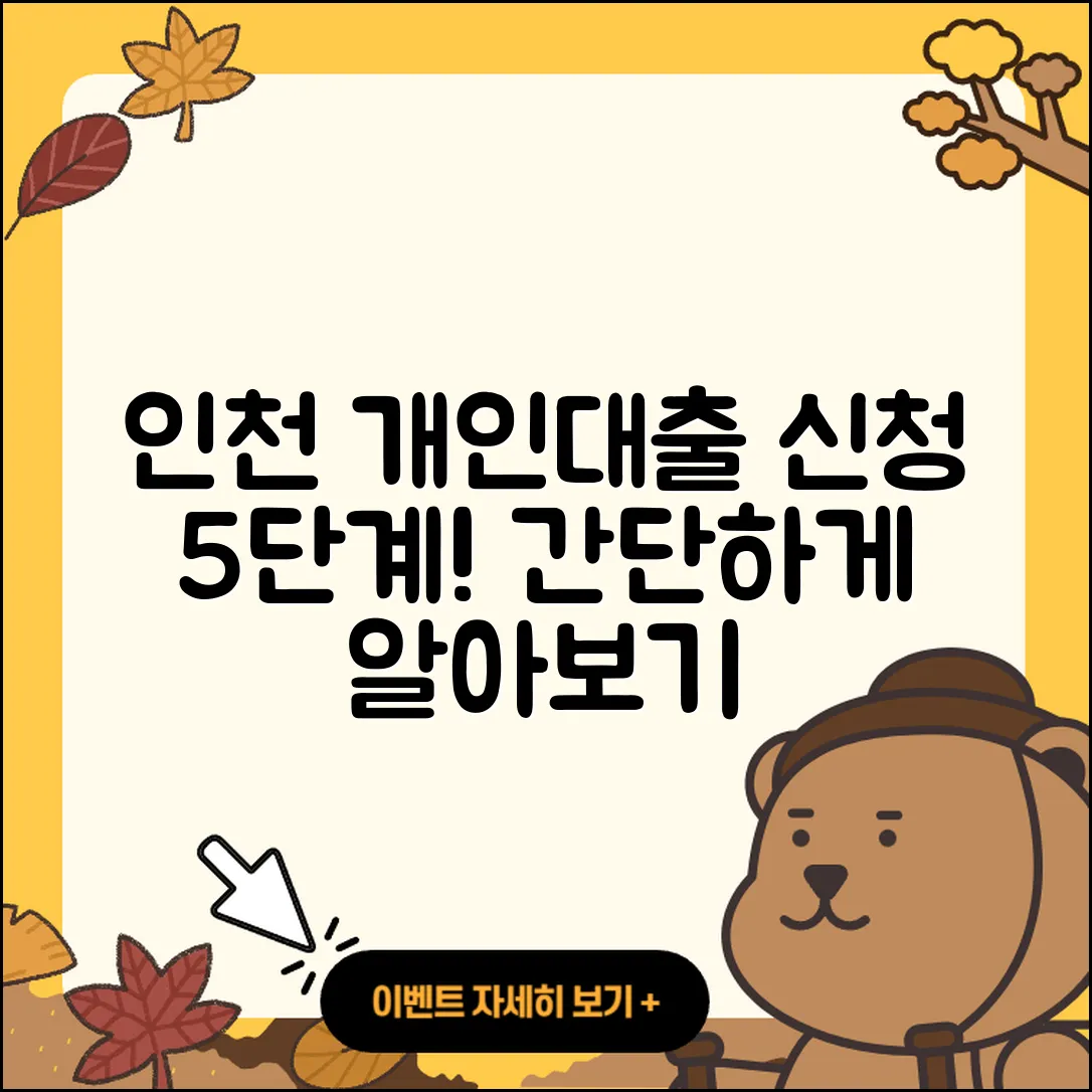 인천 개인대출 신청 방법 5단계로 알아보기